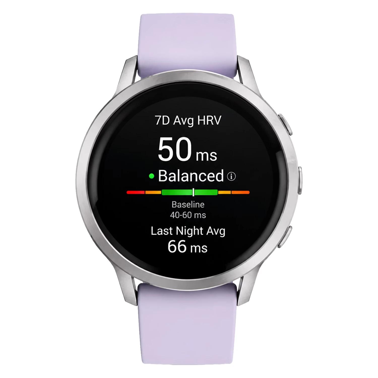 Smartwatch Garmin Venu 4 010-03013-01 45mm - Prata e Roxo - Imagen 2