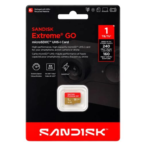 MEMORIA MICRO SD U3 1TB 240MBS SANDISK EXTREME GO SDSQXGN-1T00-GN6MN
