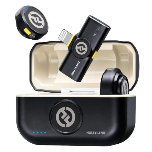 Micrófono Lapela Hollyland Lark M2 Lightning Inalámbrico - Negro (1RX+2TX)