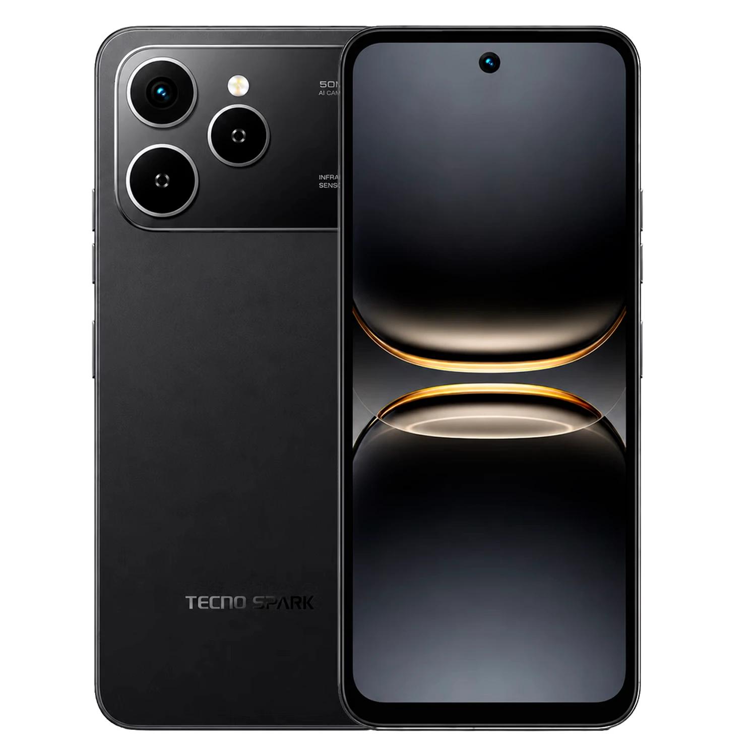 Smartphone Tecno Spark 40 KM5 256GB 8GB RAM Dual SIM Pantalla 6.67" - Negro