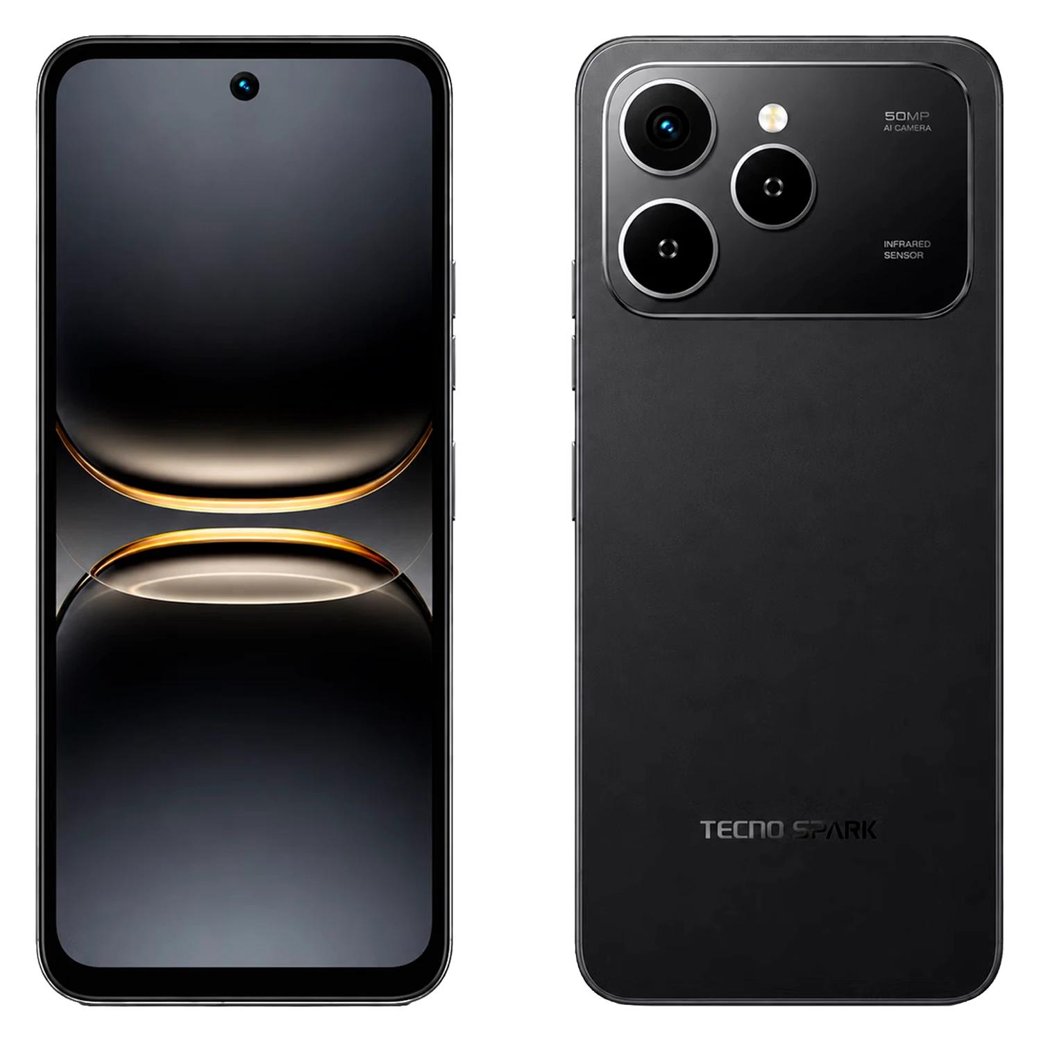 Smartphone Tecno Spark 40 KM5 256GB 8GB RAM Dual SIM Pantalla 6.67" - Negro - Imagen 4