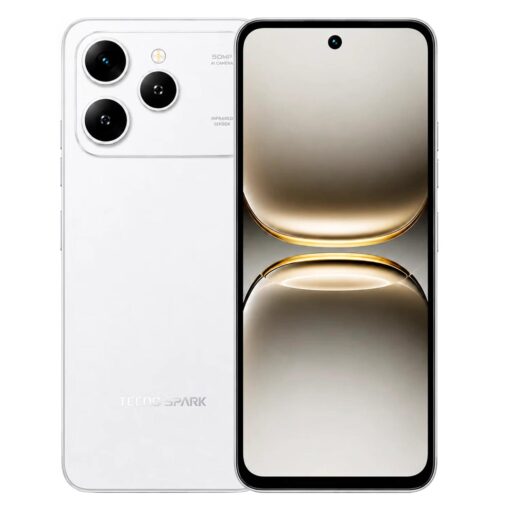 Smartphone Tecno Spark 40 KM5 256GB 8GB RAM Dual SIM Tela 6.67" - Branco