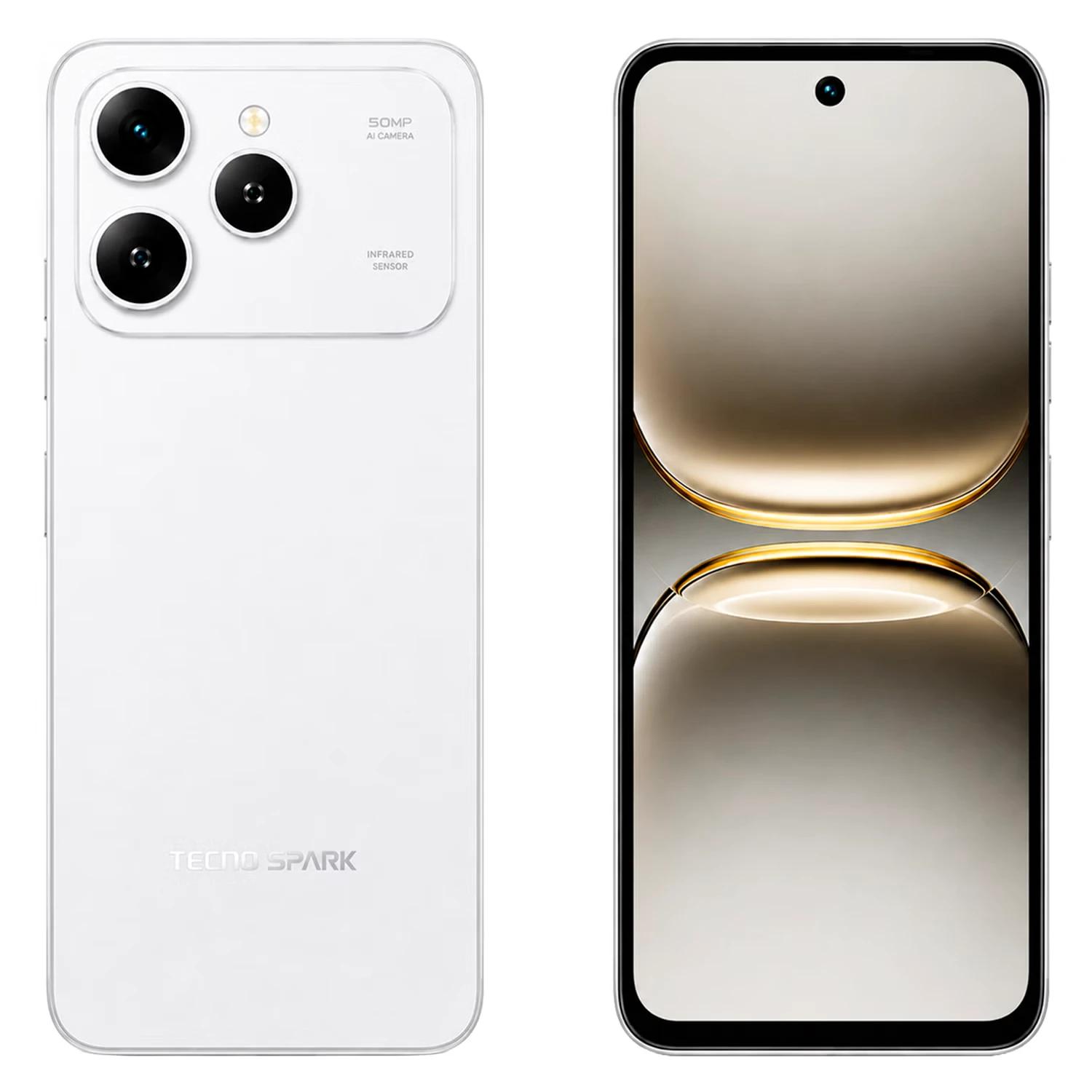 Smartphone Tecno Spark 40 KM5 256GB 8GB RAM Dual SIM Tela 6.67" - Branco - Imagen 4
