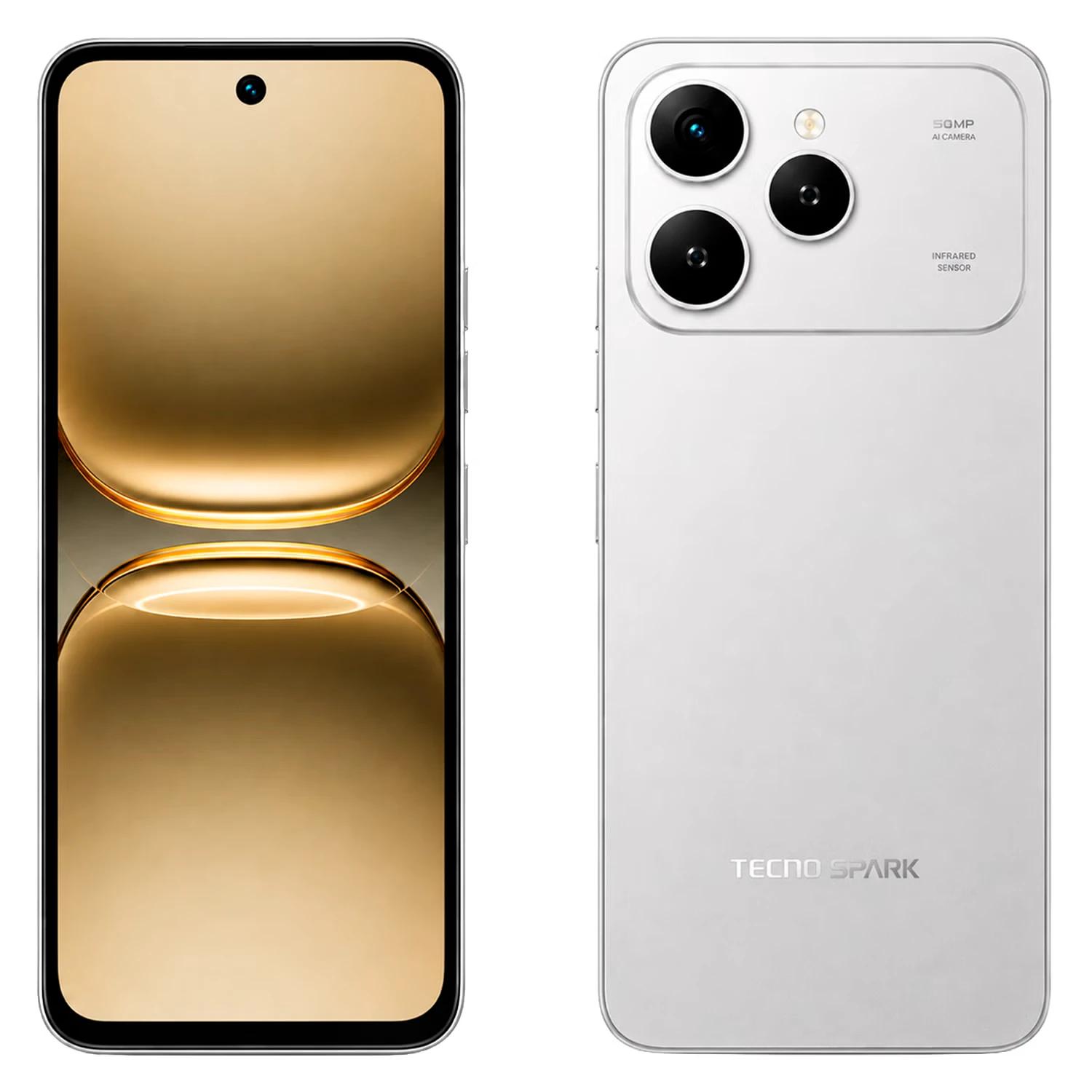 Smartphone Tecno Spark 40 KM5 256GB 8GB RAM Dual SIM Pantalla 6.67" - Gris Titanio - Imagen 4