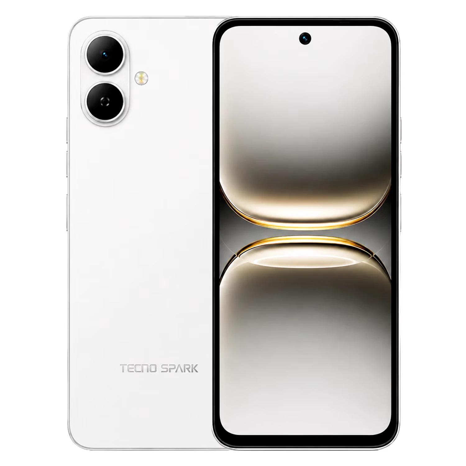 Smartphone Tecno Spark Go 2 KM4 128GB 4GB RAM Dual SIM Pantalla 6.67" - Blanco