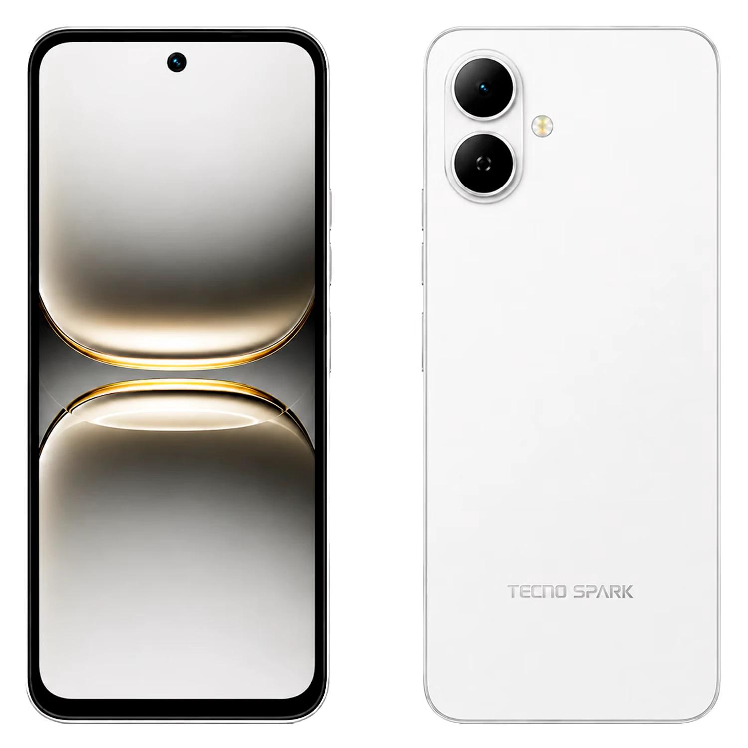 Smartphone Tecno Spark Go 2 KM4 128GB 4GB RAM Dual SIM Pantalla 6.67" - Blanco - Imagen 4