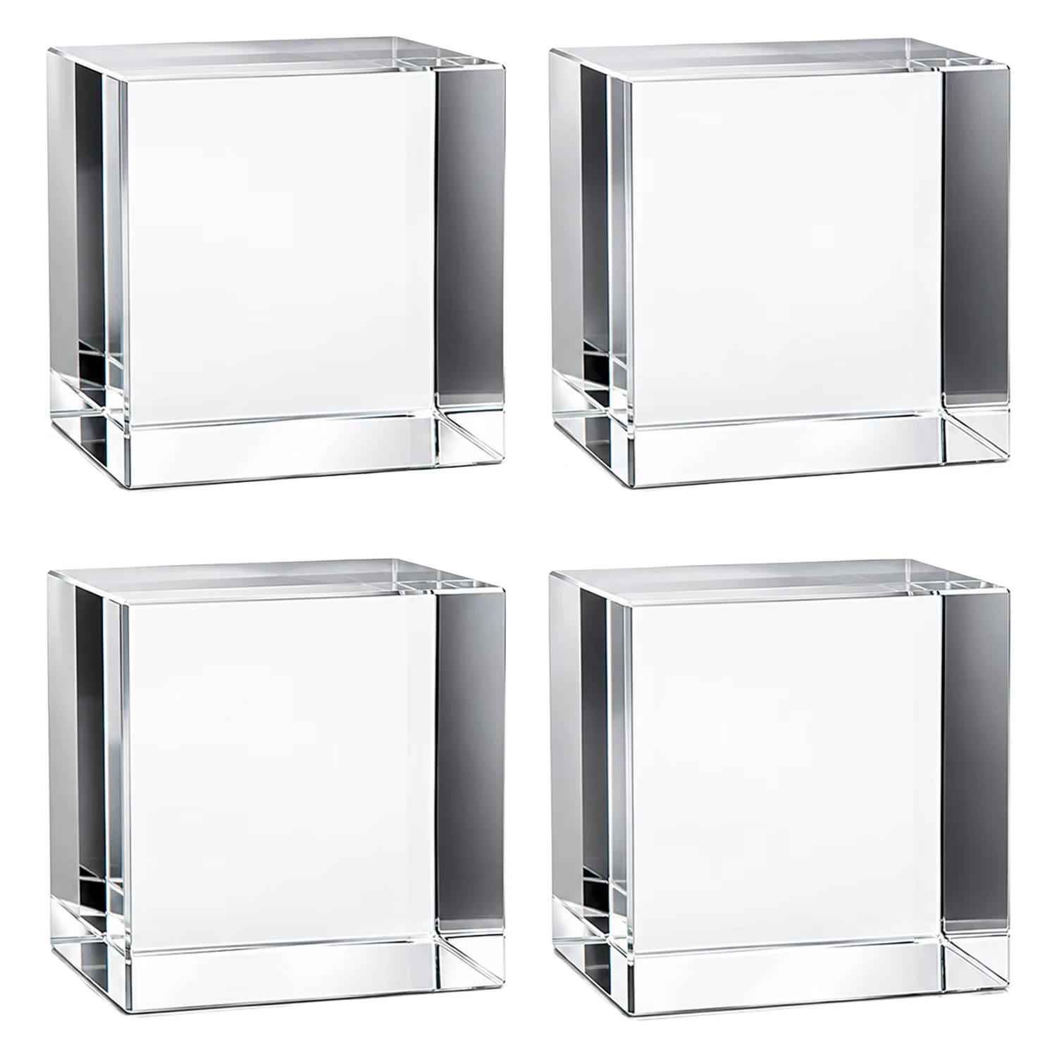 Cubos Pequeños De Cristal Transparente Creality K9 Para Grabación A Laser - 4 Unidades