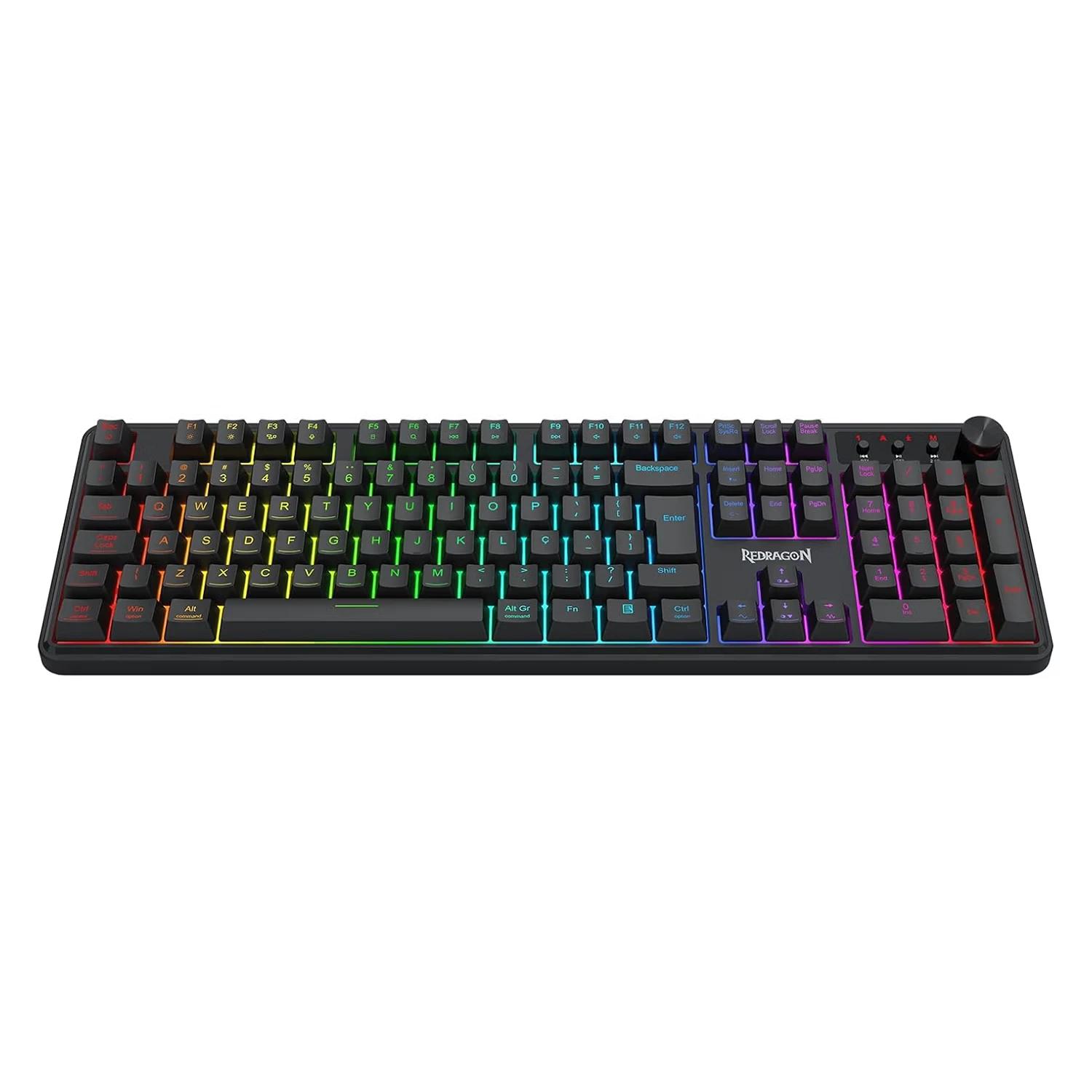 TECLADO REDRAGON RM104 VOLCANO WIRELESS K526 BB-WL - Imagen 3