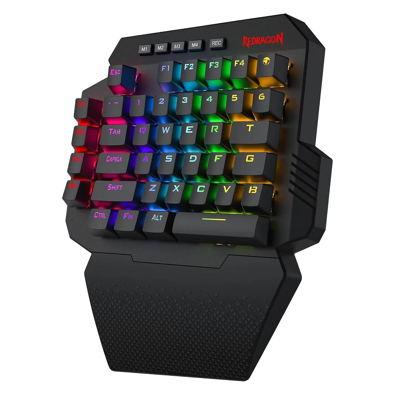 TECLADO REDRAGON K758 RGB ABYSSAL ONE-HAND (RED) - Imagen 2