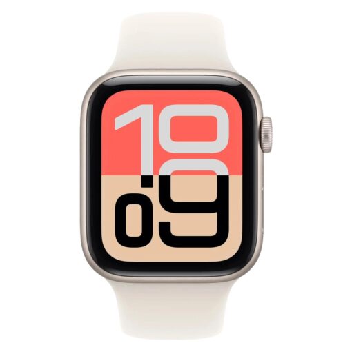 Alternative view of Apple Watch SE 3 2025 MEHG4HN/A Caja Aluminio 44mm Estelar - Deportivo Estelar