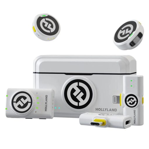 Micrófono WIRELESS HOLLYLAND LARK M2 COMBO - USB-C/LIGHTNING WHITE