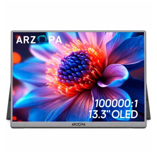 Monitor Portátil Arzopa A3C Pro 13.3" Full HD 60Hz OLED USB-C - Preto