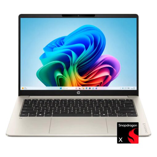Notebook HP OmniBook 3 Snapdragon X 16GB RAM 512GB SSD Pantalla 14" 2K Touch Windows 11 Inglés Dorado - 14-HZ0025DX