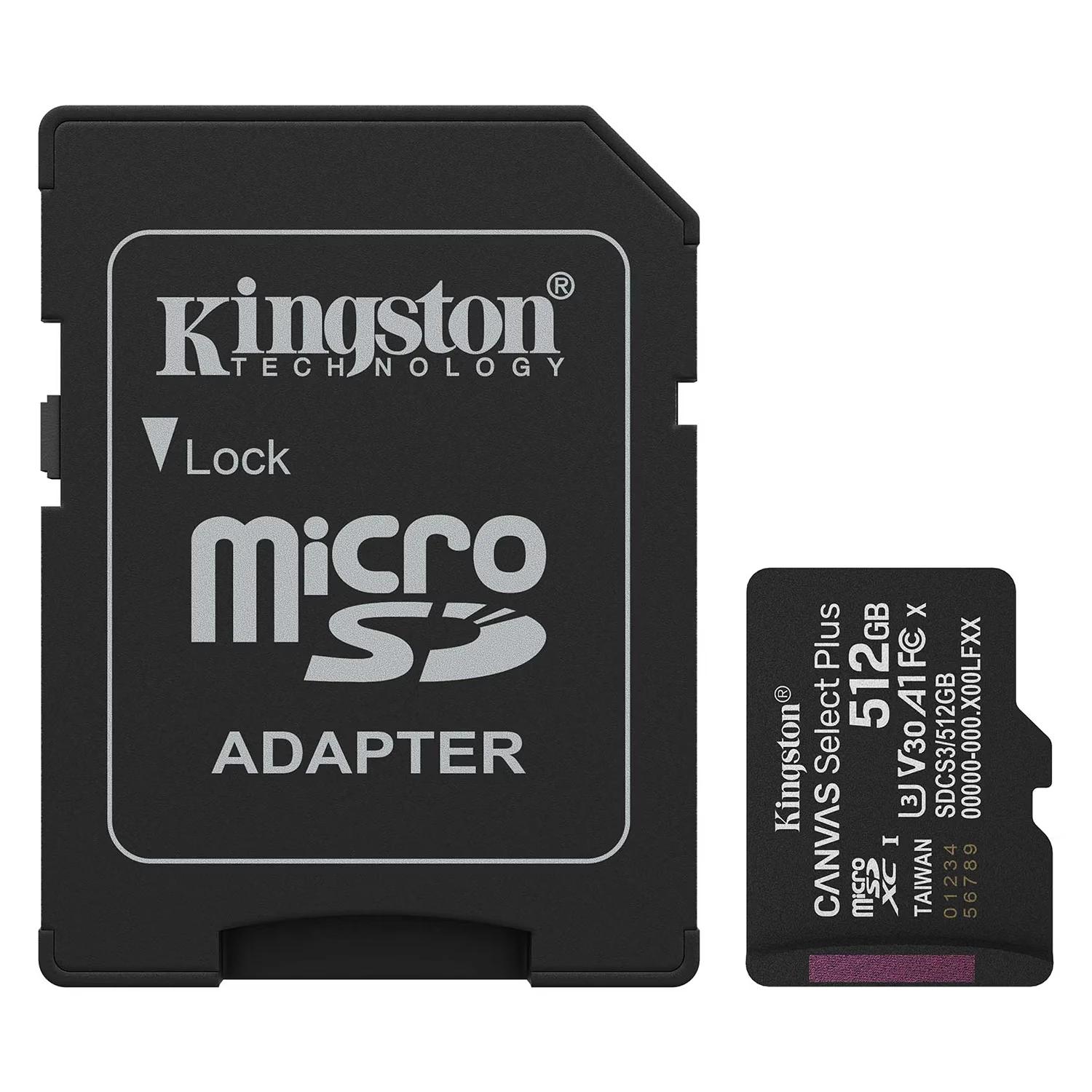 Tarjeta De Memoria SD Kingston Canvas Go Plus 512GB 150Mbs - SDCS3/512GB
