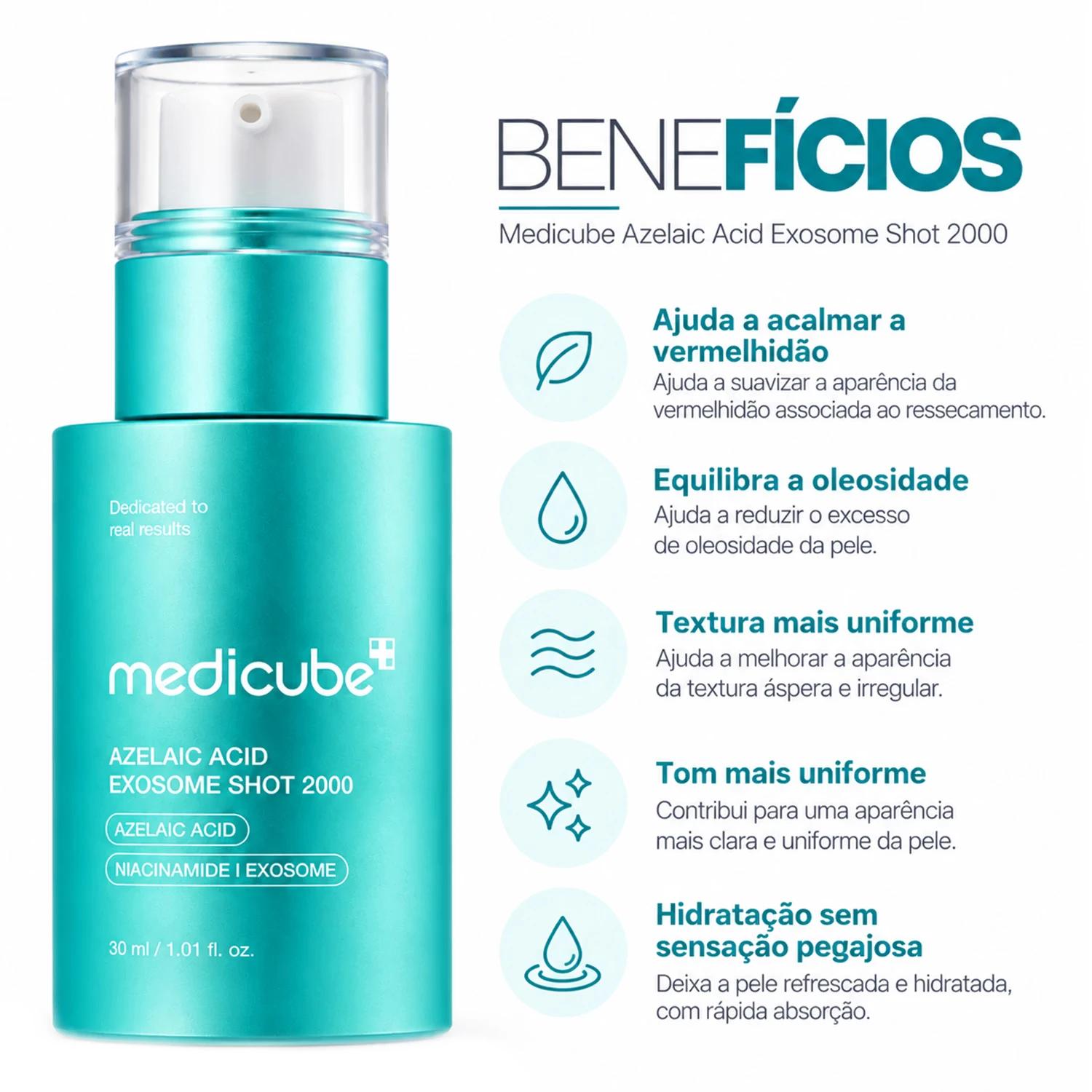 Sérum Facial Medicube Azelaic Acid Exosome Shot 2000 30ml - Imagen 3