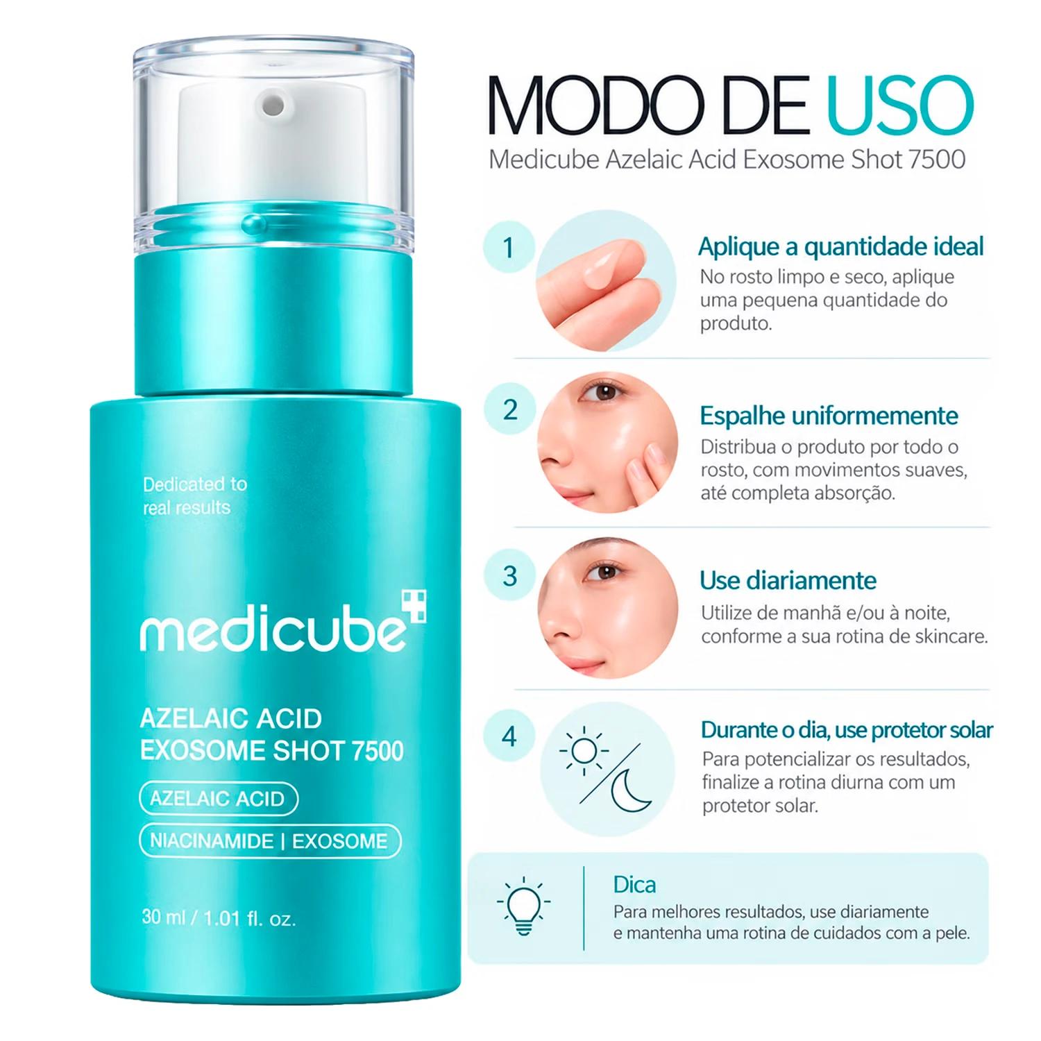 Sérum Facial Medicube Azelaic Acid Exosome Shot 7500 30ml - Imagen 4