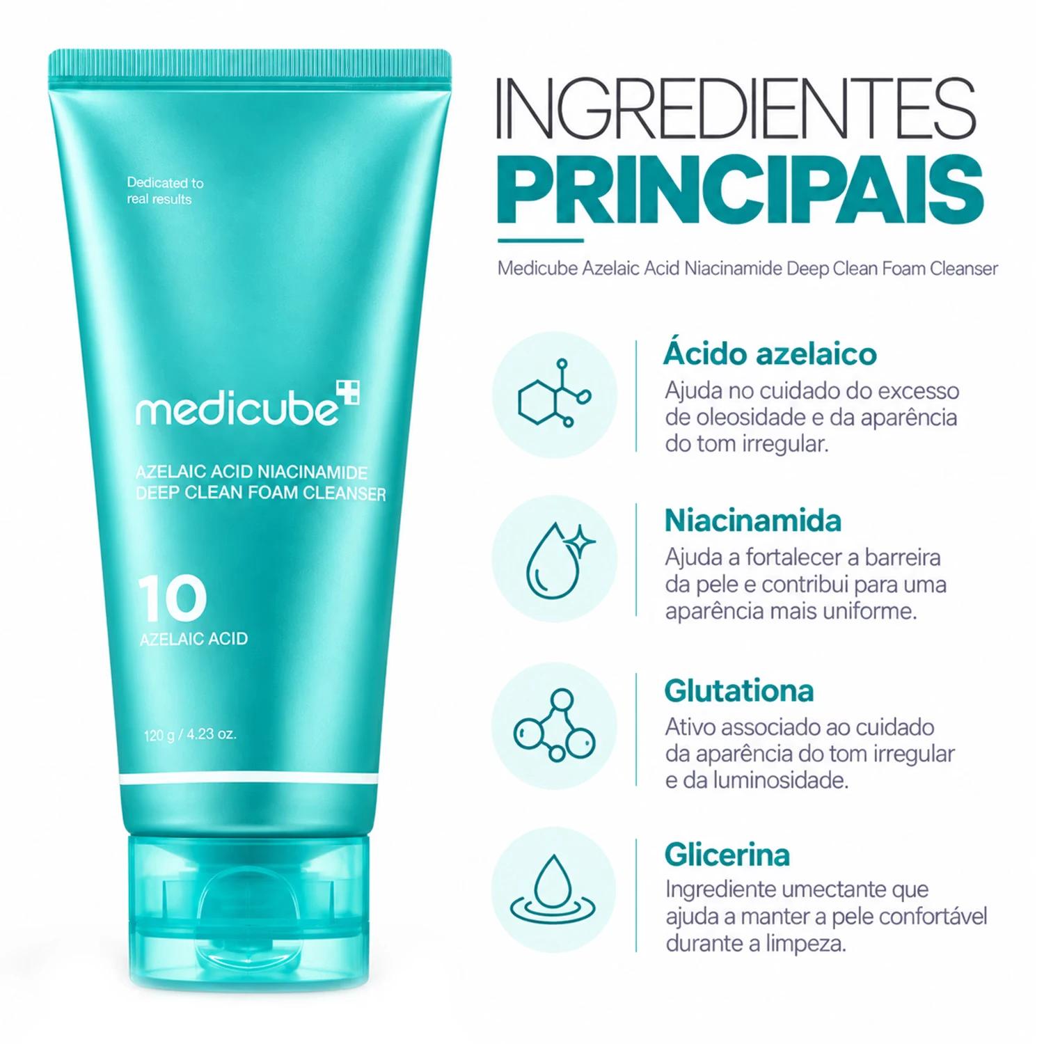 Alternative view of Espuma De Limpieza Facial Medicube Azelaic Acid Niacinamide Deep Clean 120g