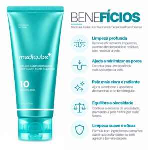 Espuma De Limpieza Facial Medicube Azelaic Acid Niacinamide Deep Clean 120g - Imagen 3