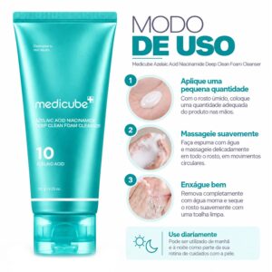 Espuma De Limpieza Facial Medicube Azelaic Acid Niacinamide Deep Clean 120g - Imagen 4