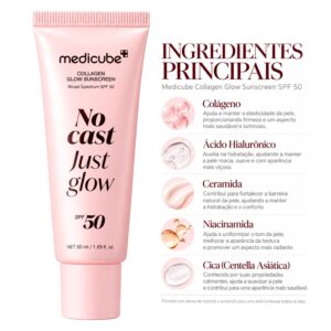 Protector Solar Facial Medicube Glow Collagen Sunscreen SPF 50 50ml - Imagen 2