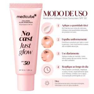 Protector Solar Facial Medicube Glow Collagen Sunscreen SPF 50 50ml - Imagen 4