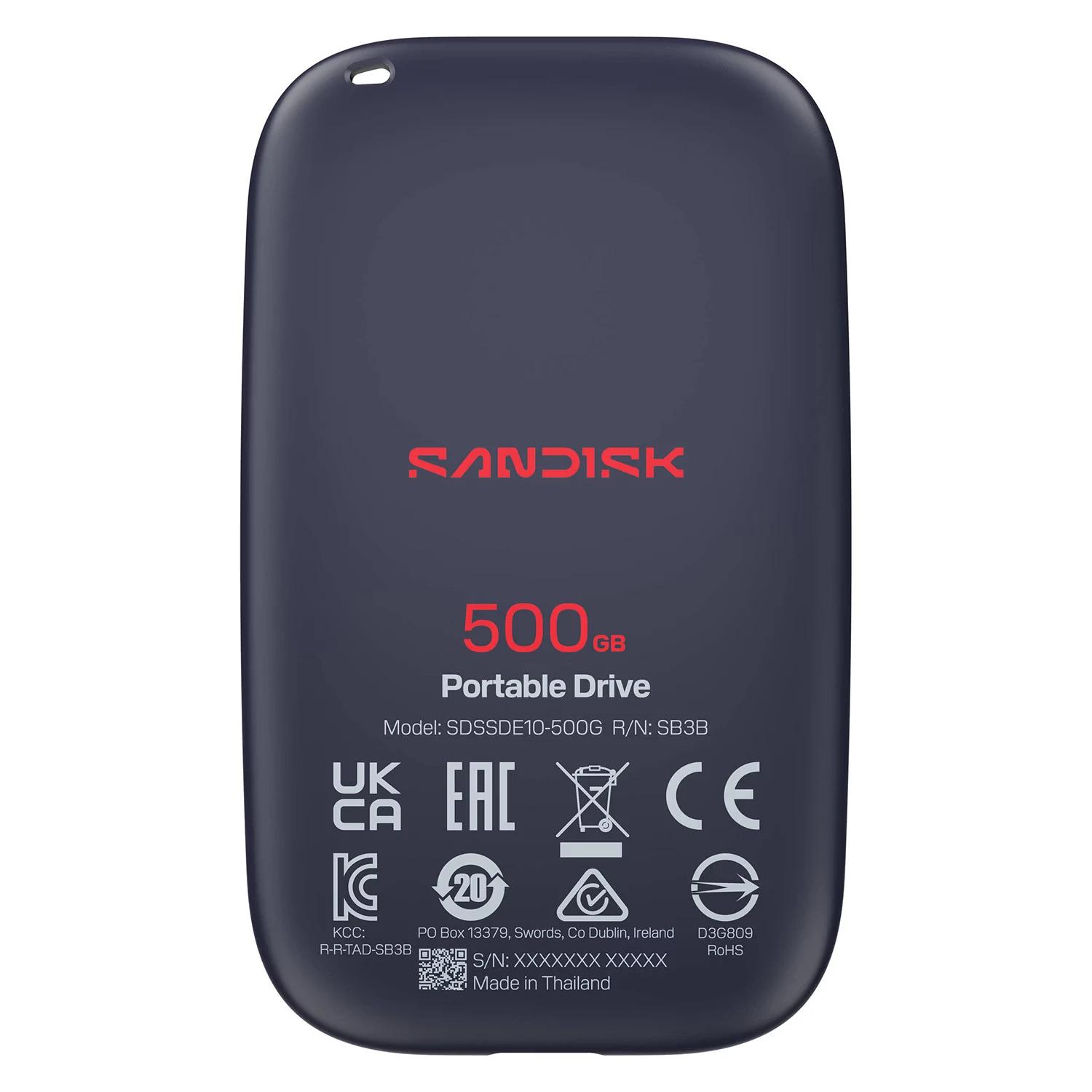 SSD Externo Portátil SanDisk Portable Drive 500GB USB-C - SDSSDE10-500G-G25 - Imagen 4