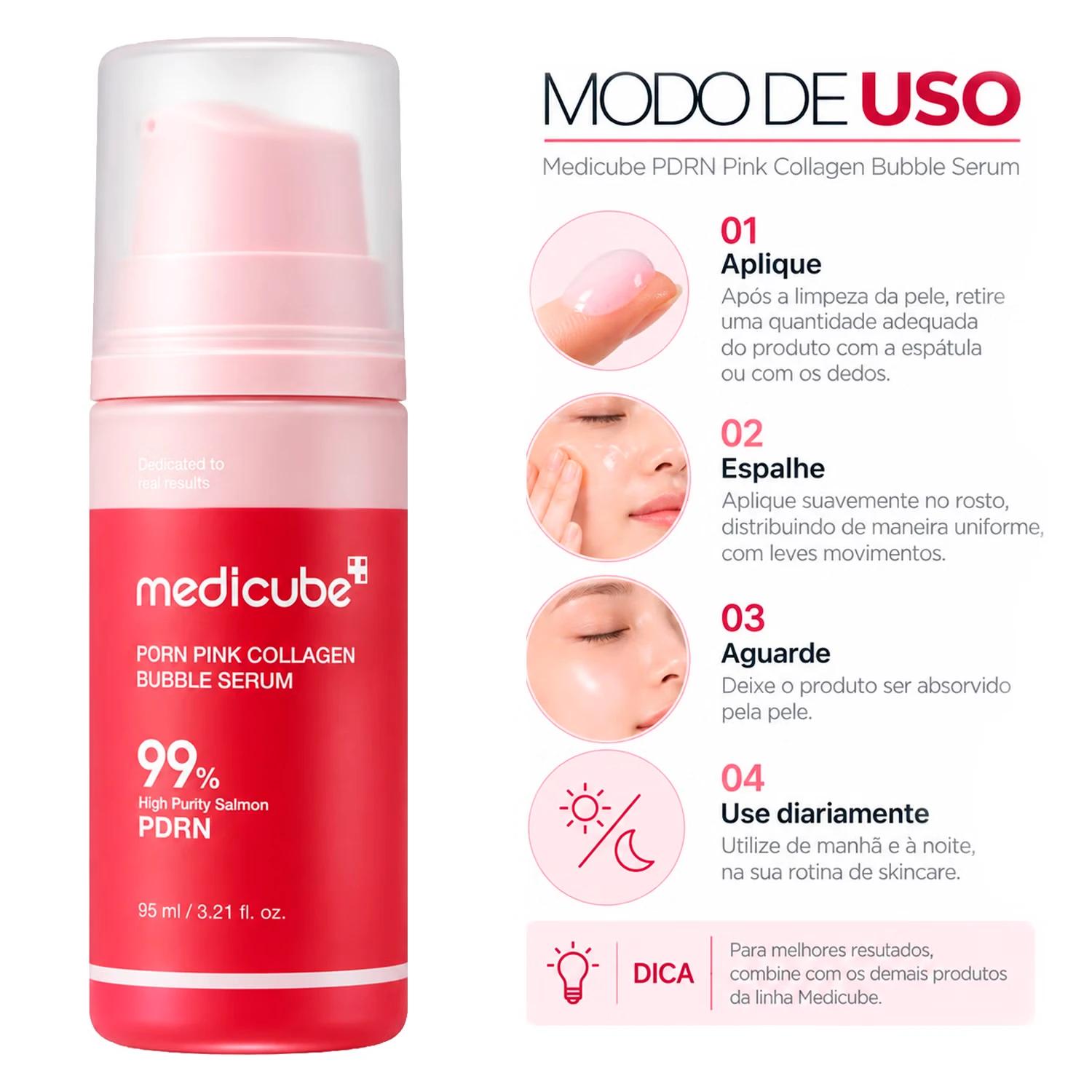 Sérum Facial Medicube PDRN Rosa Collagen Bubble 95ml - Imagen 4