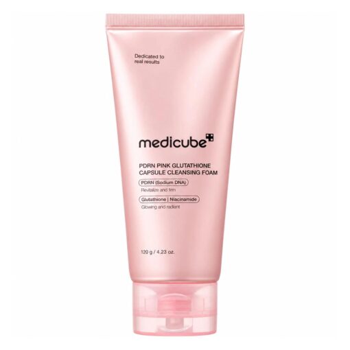 Espuma De Limpieza Facial Medicube PDRN Rosa Glutathione Capsule Cleansing Foam