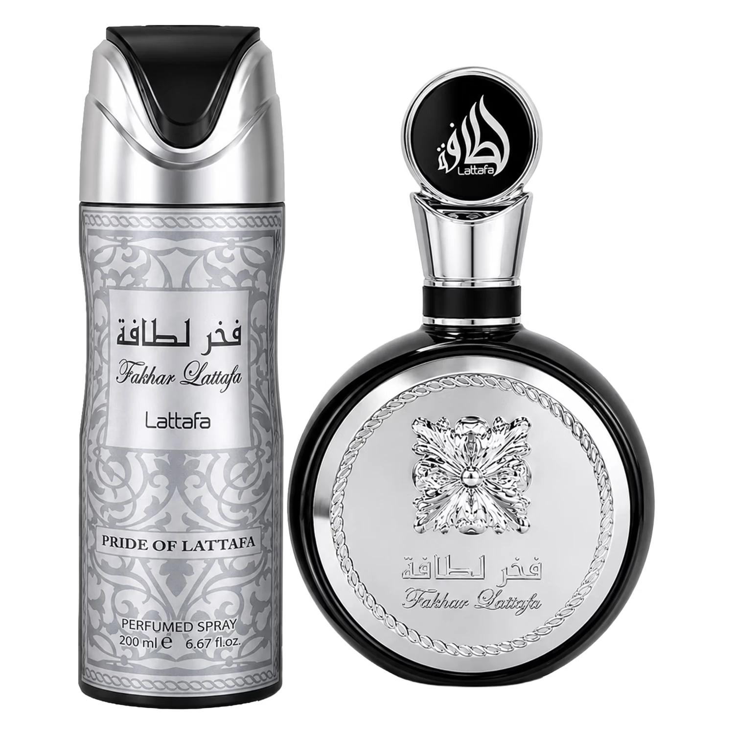Alternative view of Kit Perfume Lattafa Fakhar Silver Eau de Parfum Masculino 100ml + Desodorante 200ml