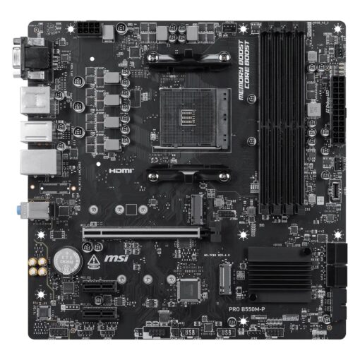 Alternative view of Placa Madre MSI PRO B550M-P DDR4 Socket AM4 Chipset AMD B550 Micro ATX