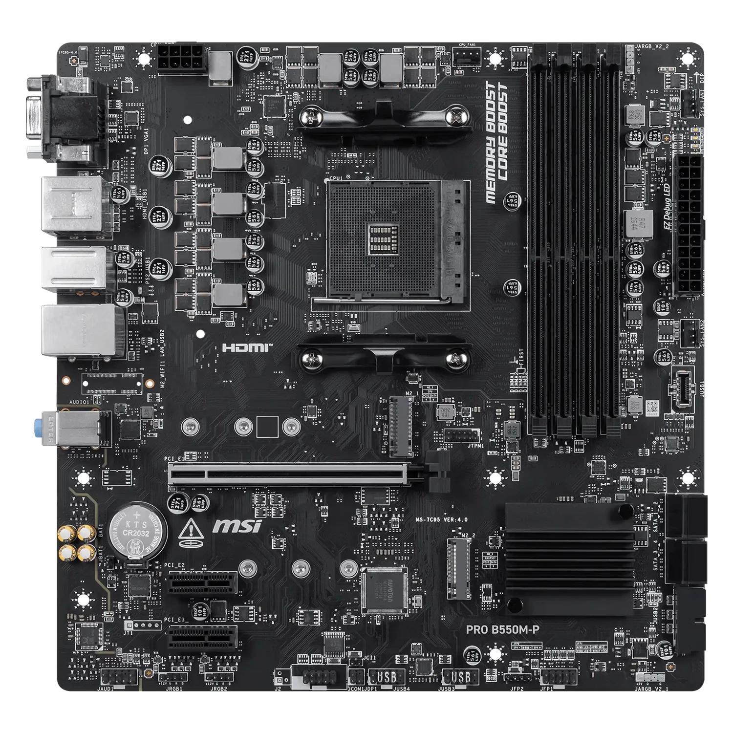 Placa Madre MSI PRO B550M-P DDR4 Socket AM4 Chipset AMD B550 Micro ATX - Imagen 2