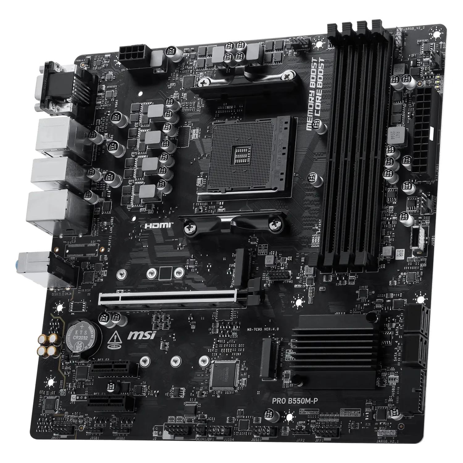 Placa Madre MSI PRO B550M-P DDR4 Socket AM4 Chipset AMD B550 Micro ATX - Imagen 3