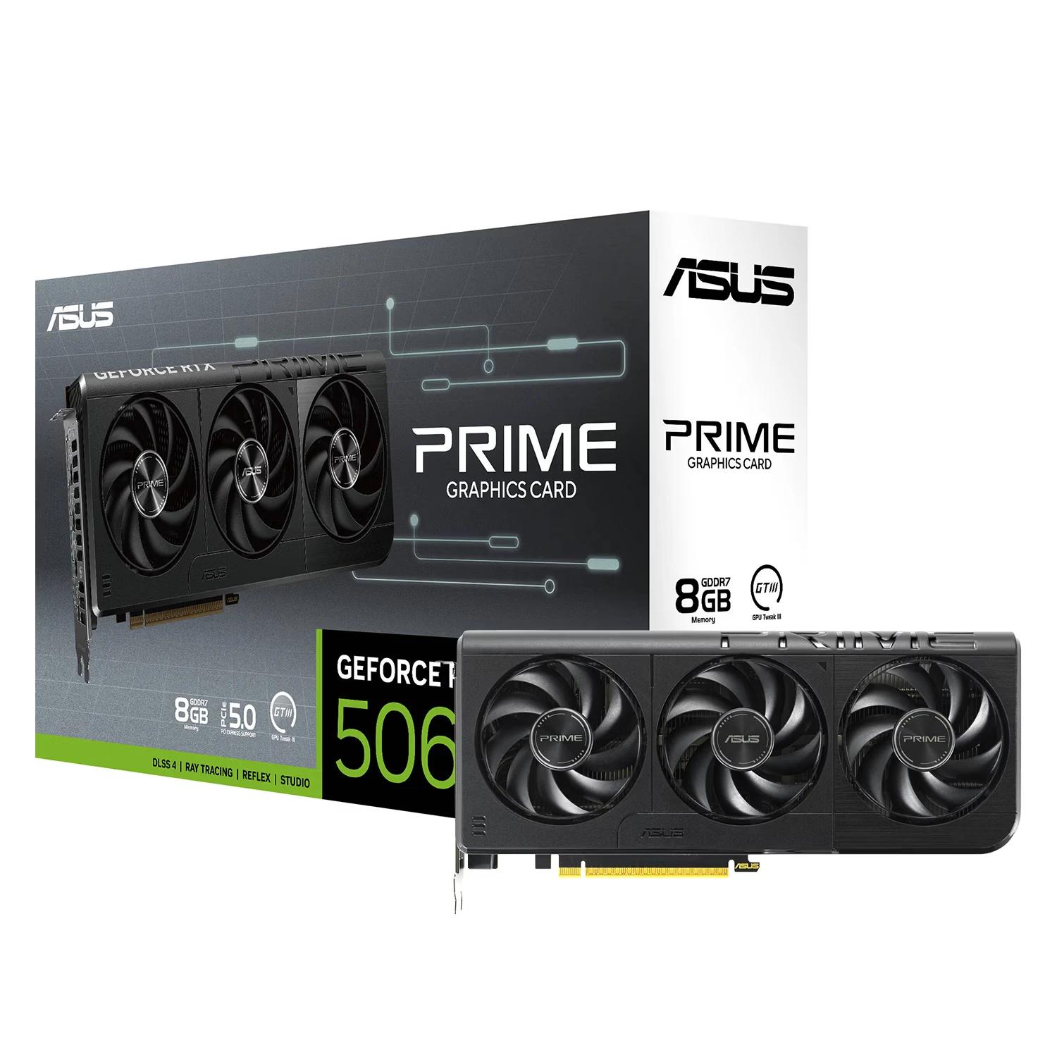 Placa De Video ASUS Prime OC Edition NVIDIA GeForce RTX-5060 8GB GDDR7 - PRIME-RTX5060-8G