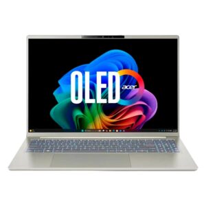 Notebook Acer Swift Go 16 Intel Core Ultra 7-355 32GB RAM 1TB SSD Tela 16" WUXGA OLED Touch Windows 11 Inglês Prata - SFG16-I71T-79Q6