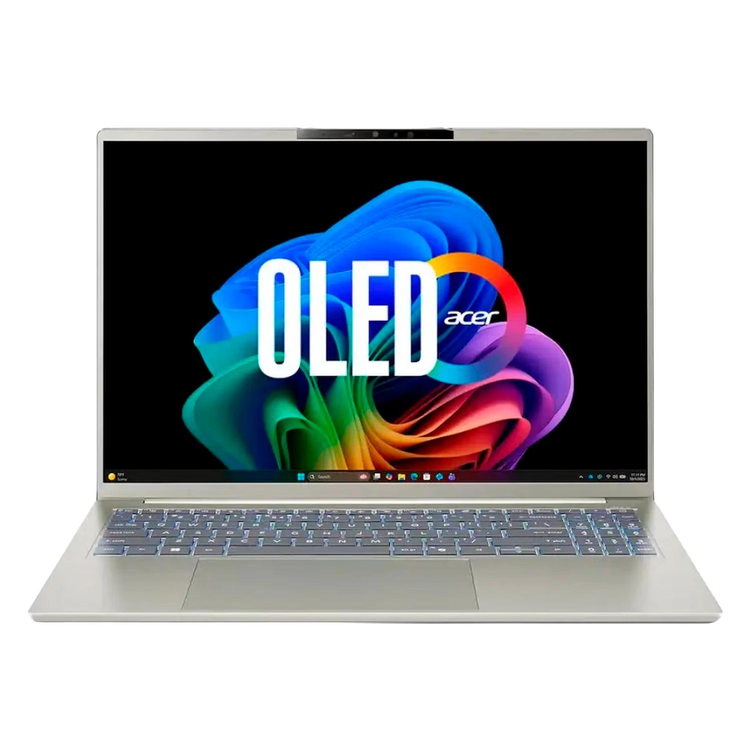 Notebook Acer Swift Go 16 Intel Core Ultra 7-355 32GB RAM 1TB SSD Tela 16" WUXGA OLED Touch Windows 11 Inglês Prata - SFG16-I71T-79Q6
