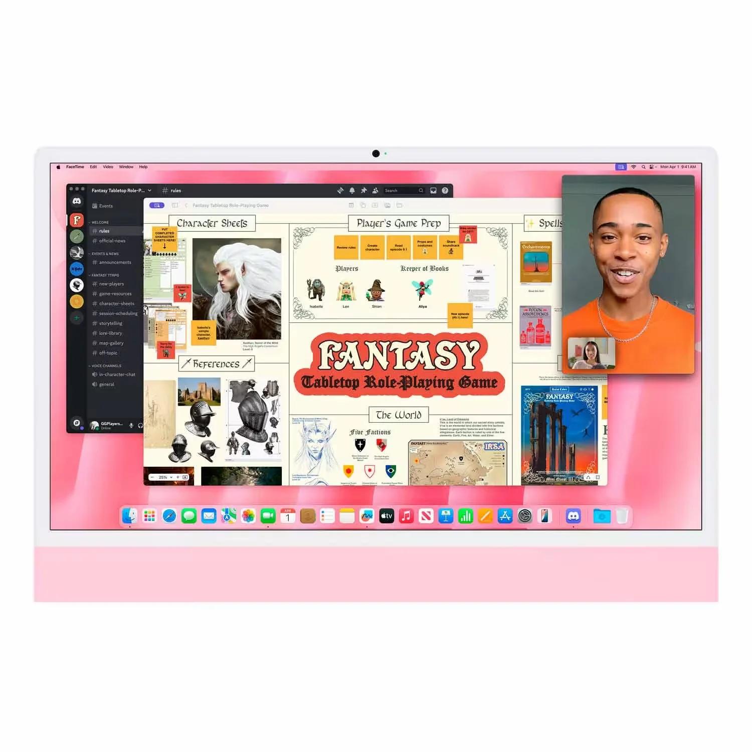 IMAC APPLE MWV43LL/A M4 16GB/256SSD/24" - Rosa *2024* - Imagen 4