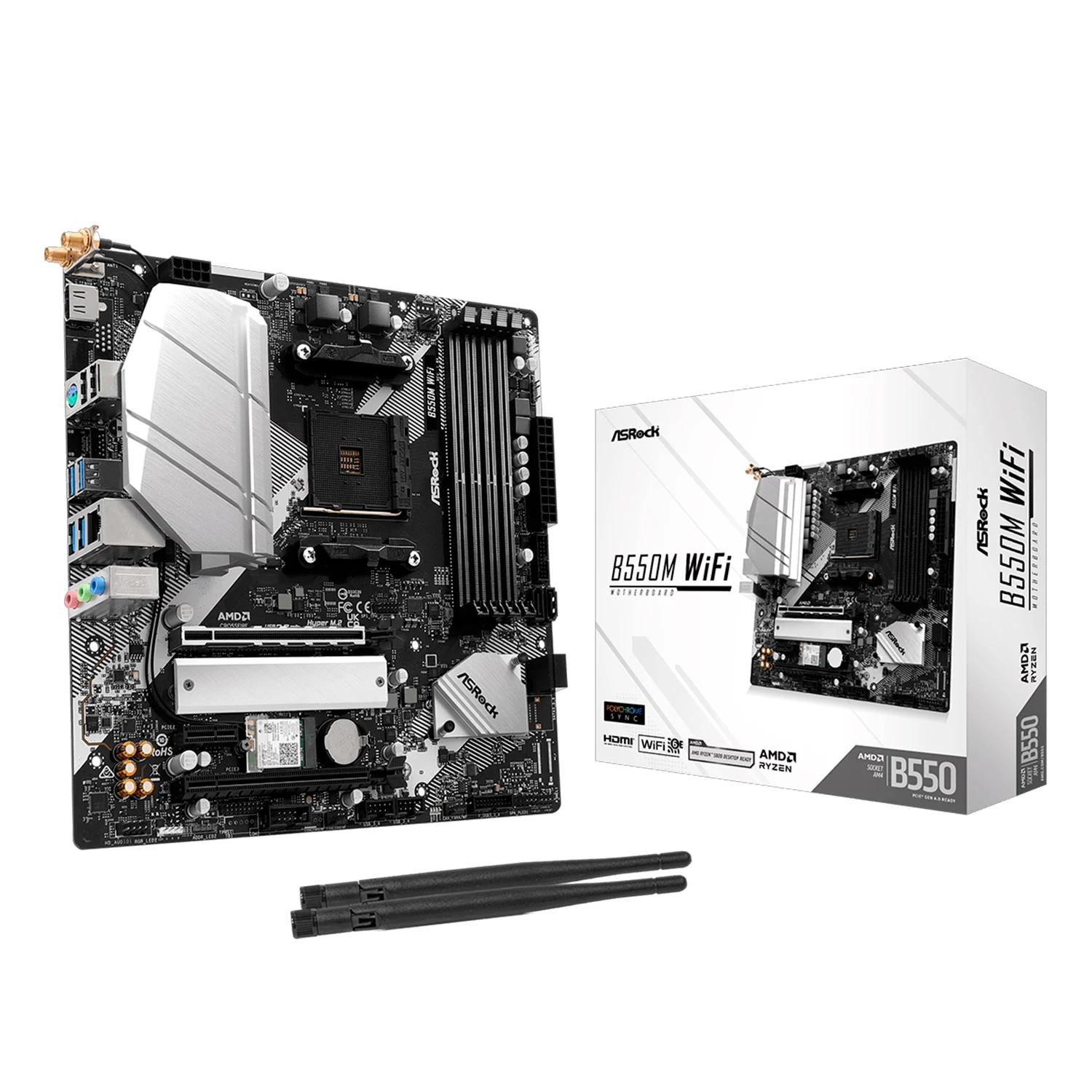 PLACA Madre (AM4) B550 ASROCK B550M WIFI 4XDDR4