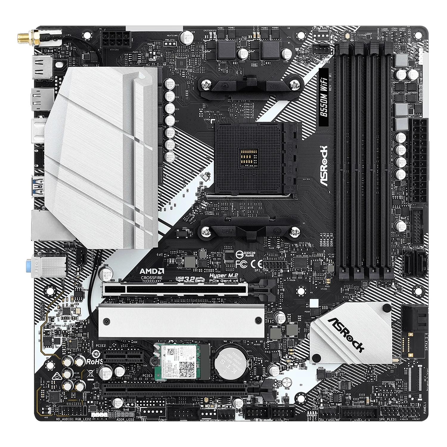 PLACA Madre (AM4) B550 ASROCK B550M WIFI 4XDDR4 - Imagen 2
