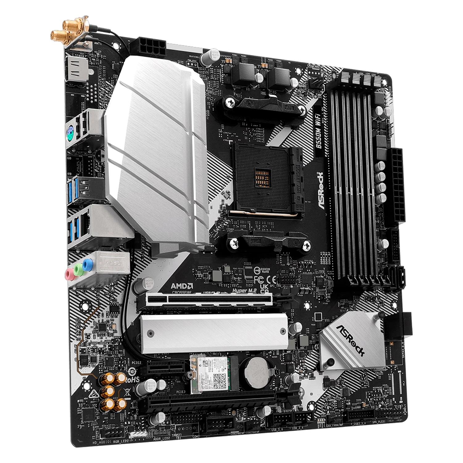PLACA Madre (AM4) B550 ASROCK B550M WIFI 4XDDR4 - Imagen 3