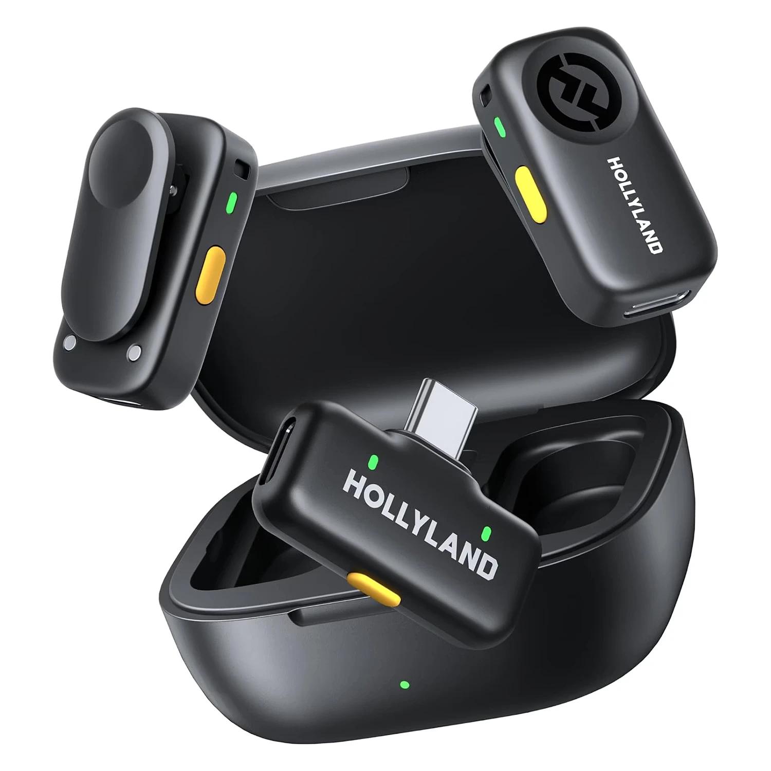Microfone Lapela Hollyland Lark A2 Duo USB-C para Smartphone Sem Fio - Cinza Espacial