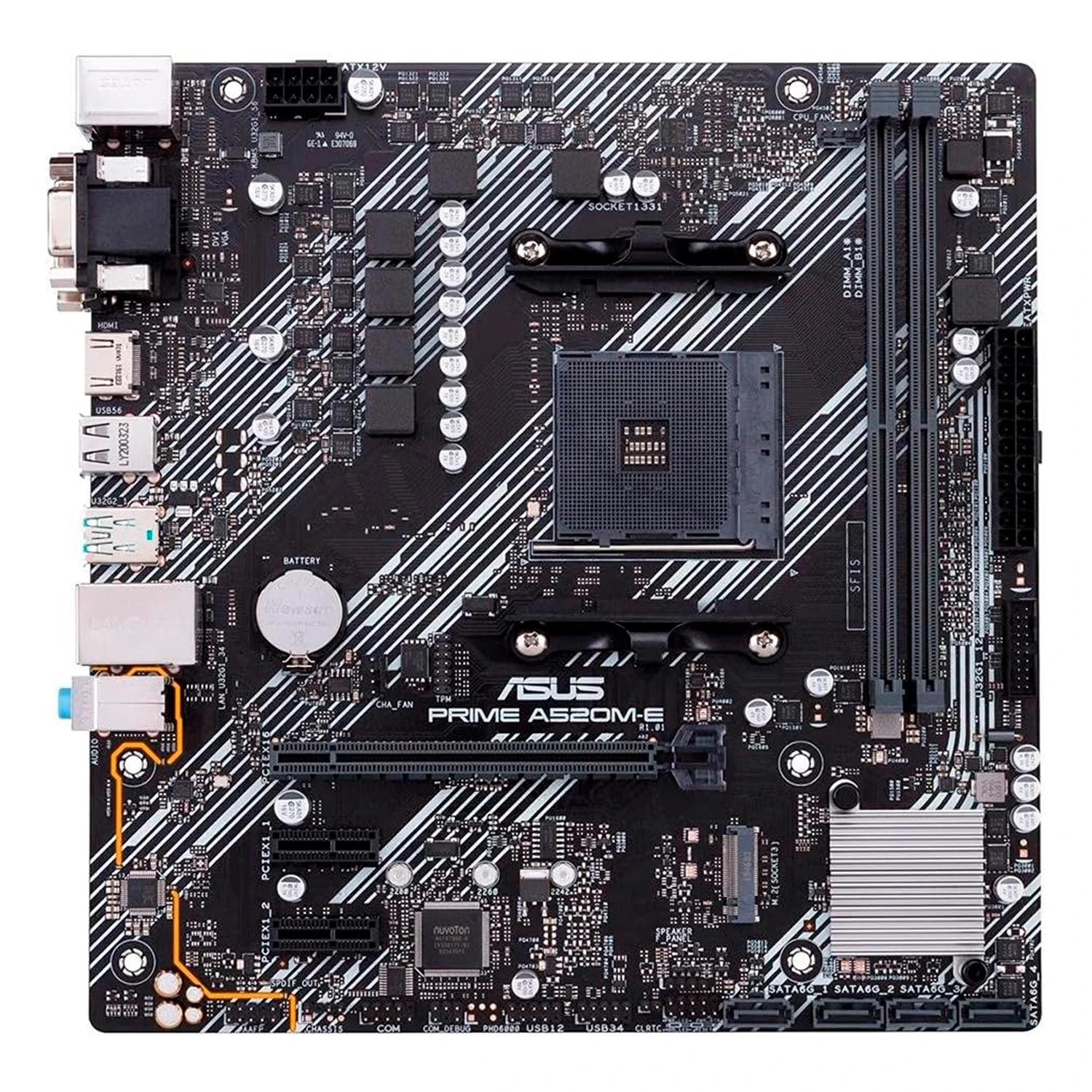 PLACA Madre (AM4) A520 ASUS PRIME A520M-E 2XDDR4 - Imagen 2