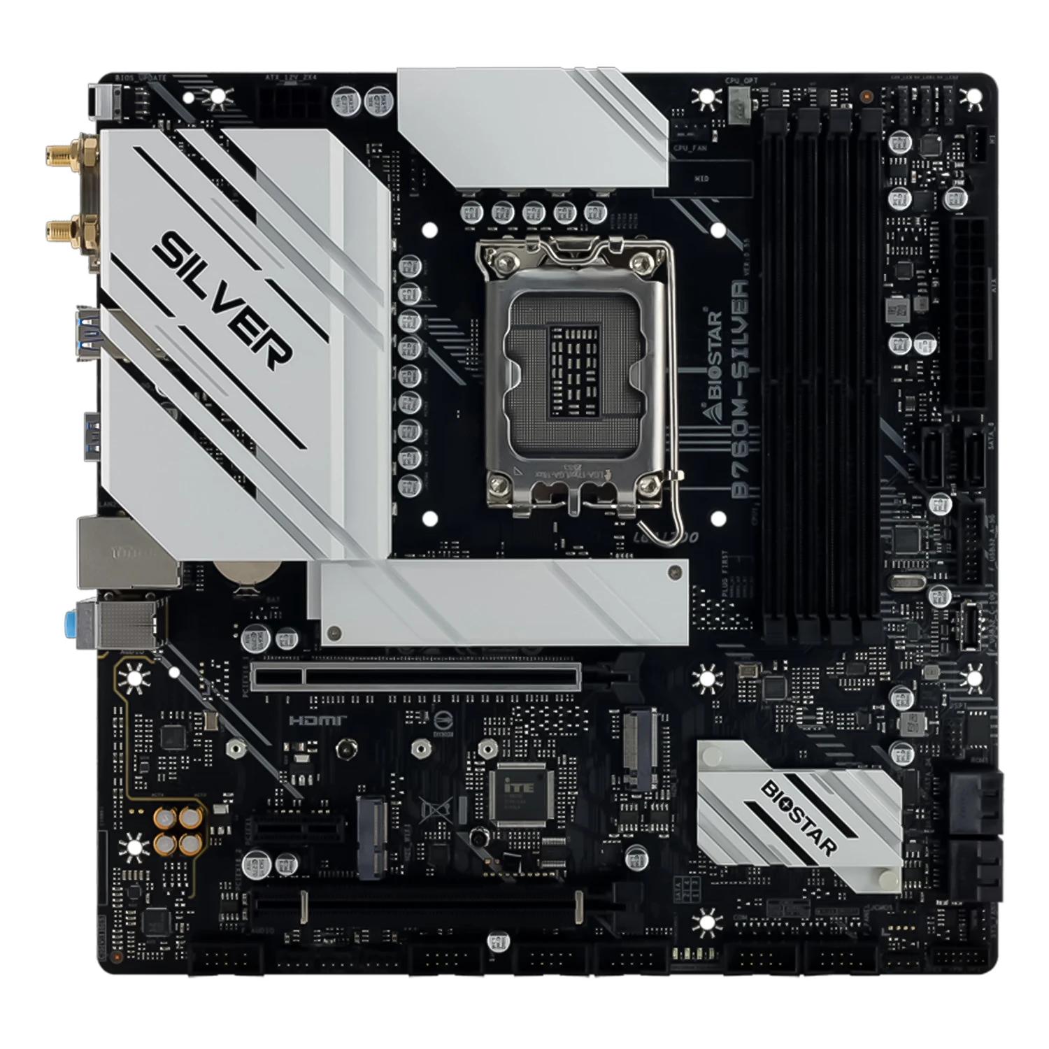 PLACA Madre (1700) B760 BIOSTAR B760M SILVER 4XDDR5 - Imagen 2