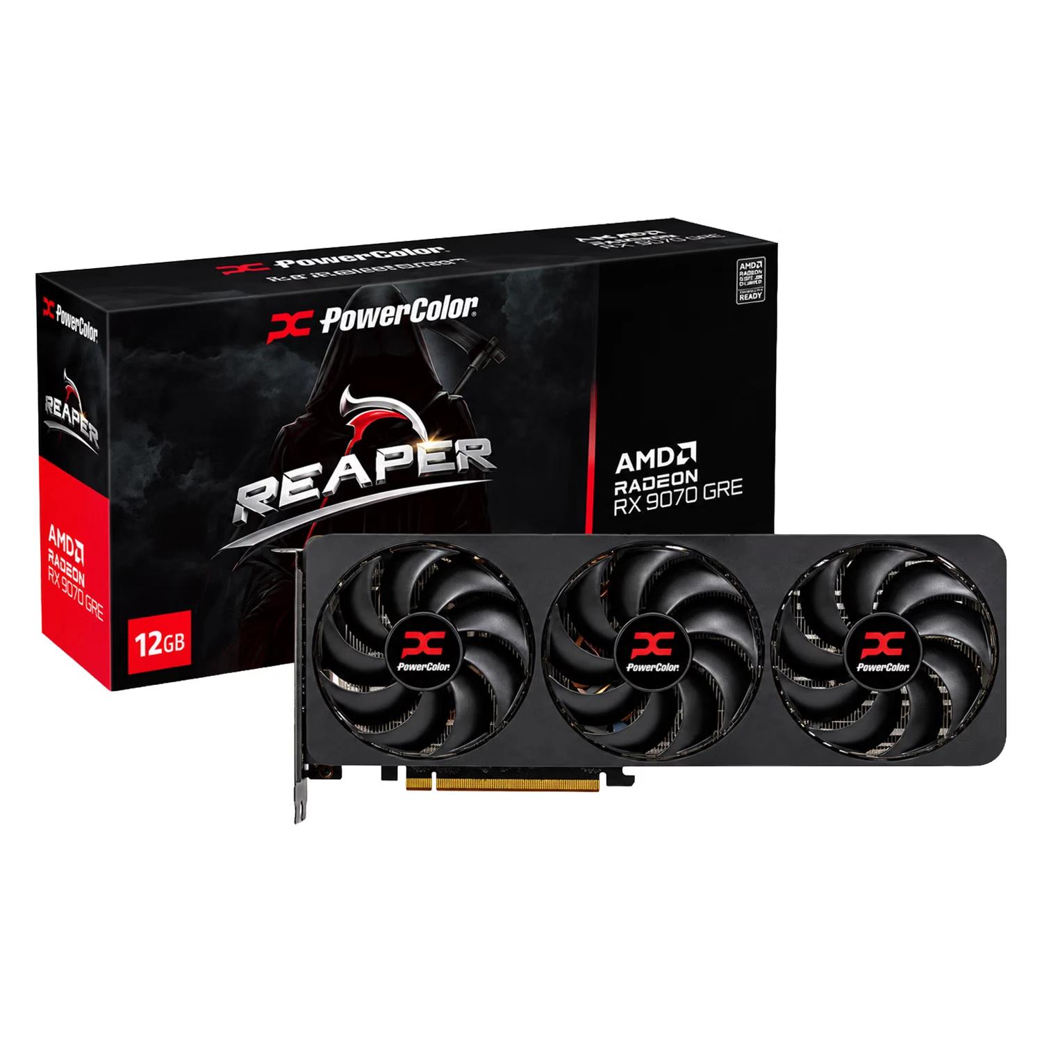 Placa De Video PowerColor AMD Radeon RX-9070GRE 12GB GDDR6 - RX9070GRE-12G-A