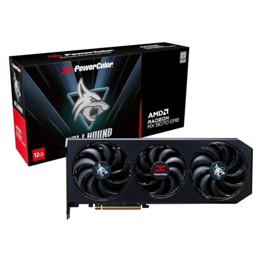 Placa De Video PowerColor Hellhound AMD Radeon RX-9070GRE 12GB GDDR6 - RX9070GRE-12G-L/OC