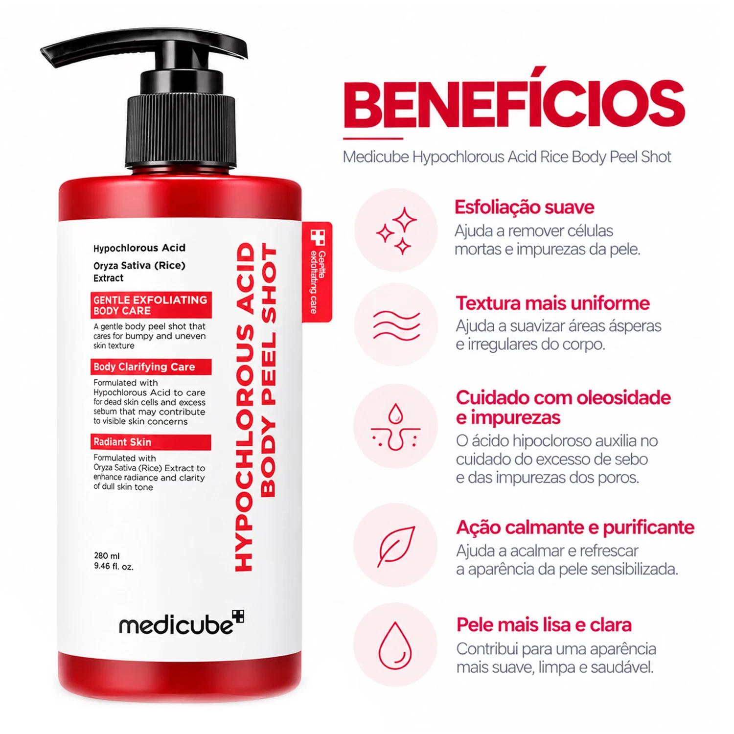 Exfoliante Corporal Medicube Hypochlorous Acid Body Peel 280ml - Imagen 3