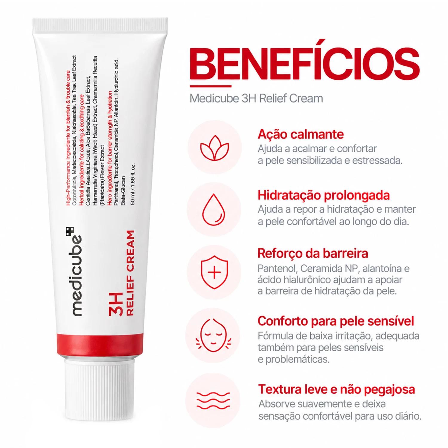 Creme Facial Medicube Hypochlorous 3H Relief Cream 50ml - Imagen 3