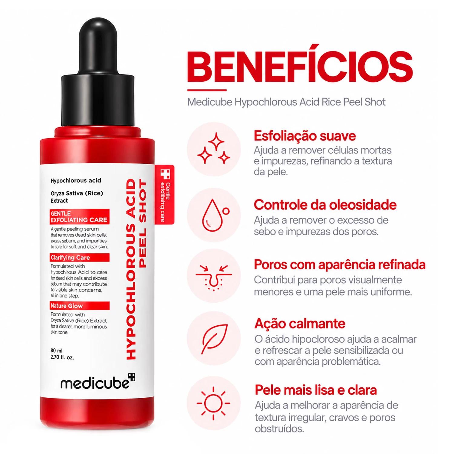 Exfoliante Facial Medicube Hypochlorous Acid Peel Shot 80ml - Imagen 3