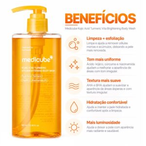 Sabonete Corporal Medicube Kojic A T Bright Body Wash 400ml - Imagen 3