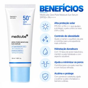 Protector Solar Facial Medicube Zero Pore Moisture Sun Serum 50ml - Imagen 3
