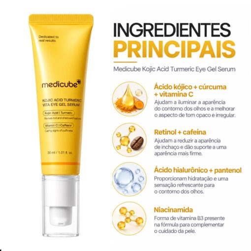 Alternative view of Sérum Para Ojos Medicube Kojic Acid Turmeric Vita Eye Gel 30ml